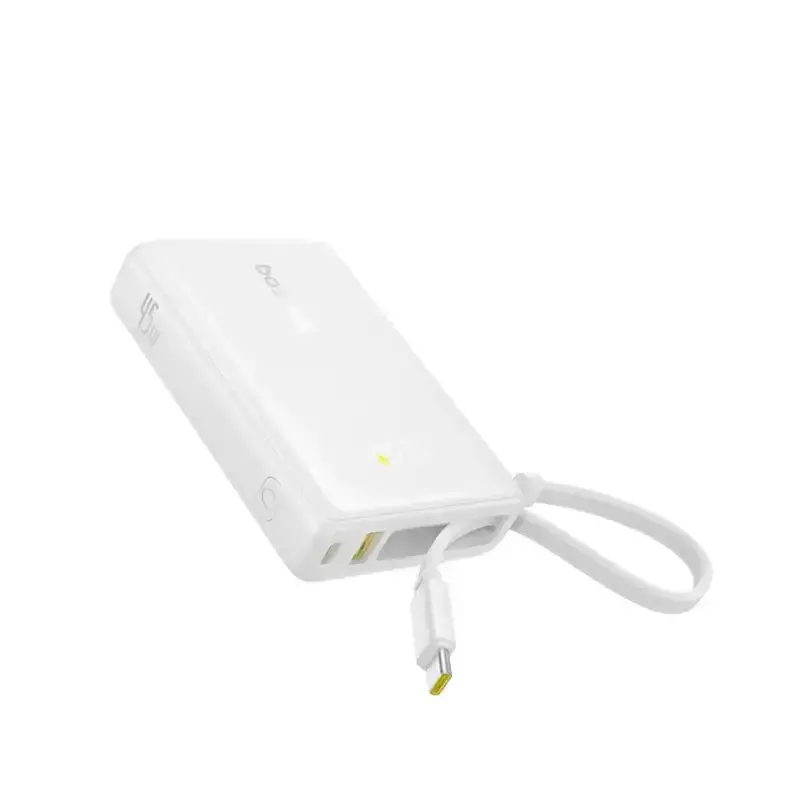 پاوربانک باسئوس مدل PicoGo 45W  سفید  ظرفیت 10000 میلی آمپر ساعت